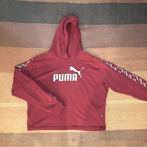 Cropped Pink Puma Hoodie